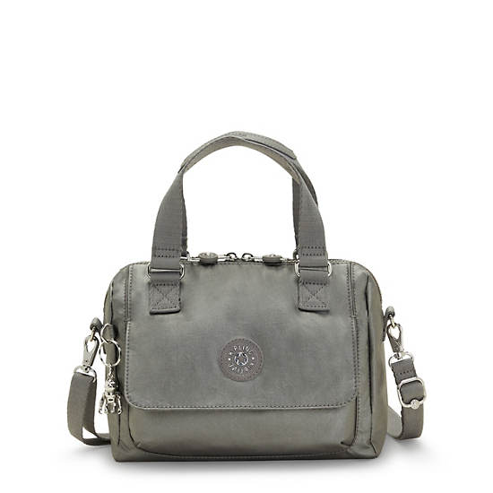 Kipling Zeva Metallic Handbag Handbag Moon Grey Metallic | CA 1290IL